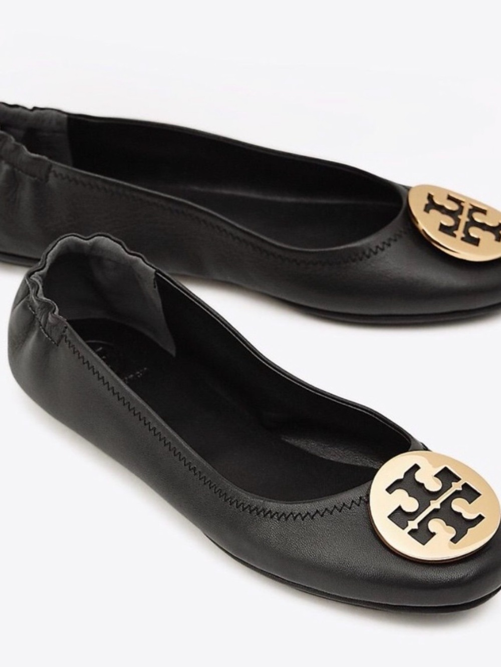 Tory Burch Mini Travel Ballet Flats with Gold Medallion